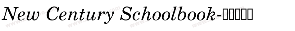 New Century Schoolbook字体转换